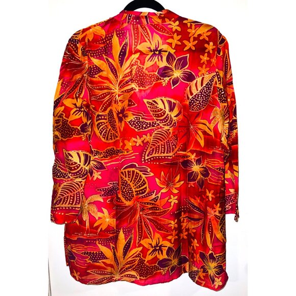 Vintage Ballinger Gold  Womens Vivid Blouse Size Medium Long Sleeve - Picture 3 of 4